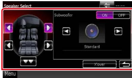 KENWOOD DNX719VHD - Configuration des hautparleurs - 1