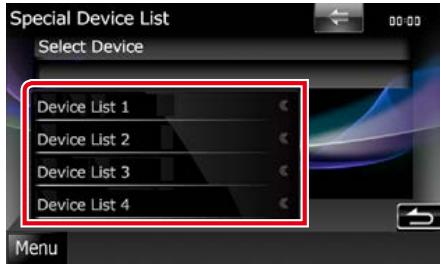 KENWOOD DNX719VHD - SLECTIONNez dans la liste le nom de l'appareil que vous souhaitez enregistrer. - 1