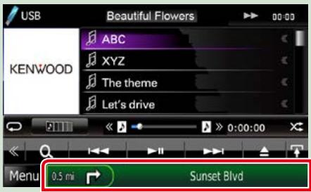 KENWOOD DNX719VHD - Touchez la barre d'information. - 1