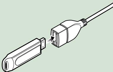 KENWOOD DNX719VHD - Branchez le périphérique USB avec le cable USB. - 1