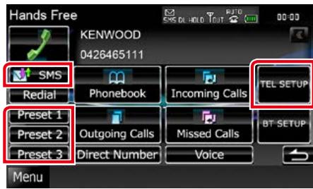KENWOOD DNX719VHD - Touchez la touche de votrechoix dans I'ecran mains-libres. - 1
