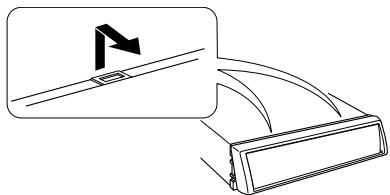 KENWOOD KVT-817DVD - Remover a armação de borracha dura (emblema) - 2