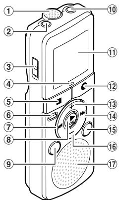 OLYMPUS VN-750 - Identification of parts - 1