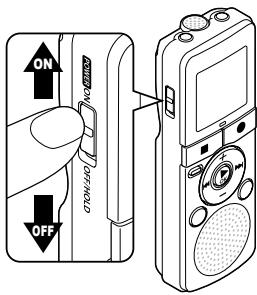 OLYMPUS VN-750 - Allumer l'alimentation - 1