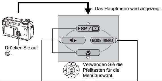 OLYMPUS C-765 ULTRA ZOOM - VERWENDEN DER MENÜS UND MENÜANZEIGER - 1