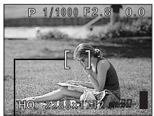 OLYMPUS C-765 ULTRA ZOOM - Situe la marca de objetivo de enfoque automatico (AF) sobre el sujeto que desea enfocar. - 1