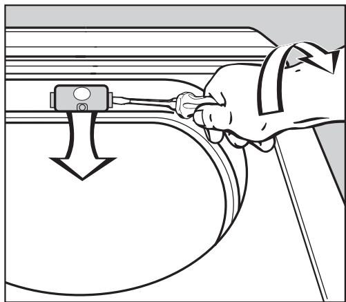 MIELE T 8164 WP - Remplacement de l'ampoule - 2
