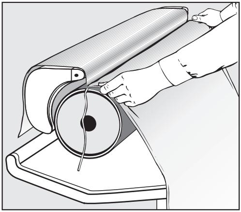 MIELE B890-REPASSEUSE A ROULEAU - Remplacement de la housse de repassage - 5