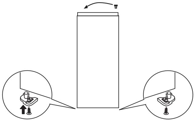 Diagram illustrating a mechanical or electrical setup with labeled components and directional arrows, showing two views of a container with sensors.