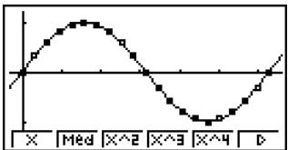 CASIO GRAPH35+ - ■ Graphe de régression sinusoidale - 2