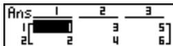 CASIO GRAPH35+ - Exemple Transposer la matrice suivante: - 1