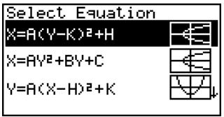 CASIO GRAPH35+ - ■ Entrée dans le mode CONICS - 1
