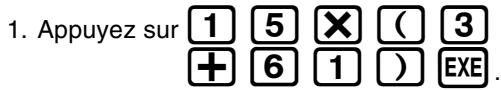 CASIO GRAPH35+ - Calculs avec parenthèses - 1