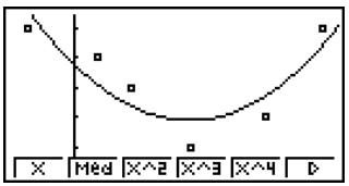 CASIO GRAPH35+ - ■ Graphe de régression quadratique/cubique/quartique - 2