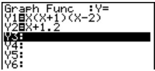 CASIO GRAPH35+ - Exemple 2: Déterminer les racines de Y = X(X + 1)(X - 2) - 8