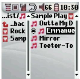 ARCHOS 104 - Options du menu des listes - 2