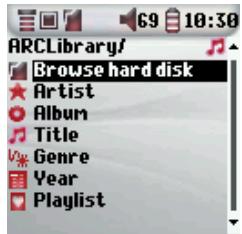 ARCHOS 104 - Ecouter un fichier musical - 1