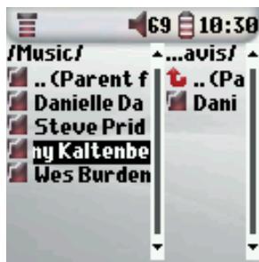 ARCHOS 104 - Menu contextuel du double navigateur - 1