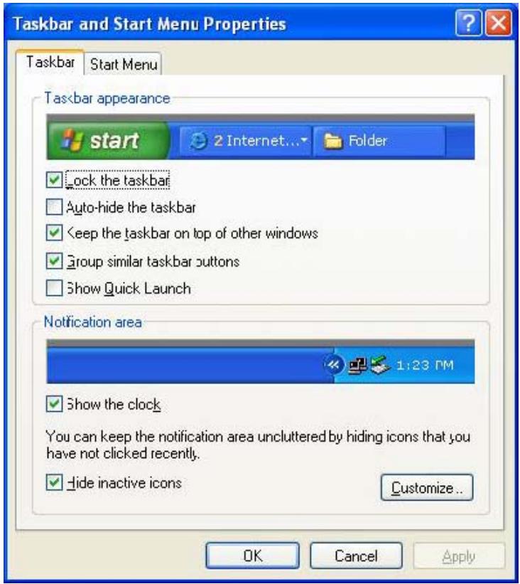 ARCHOS 10 - BARRE DES TACHES (TASKBAR) - 1