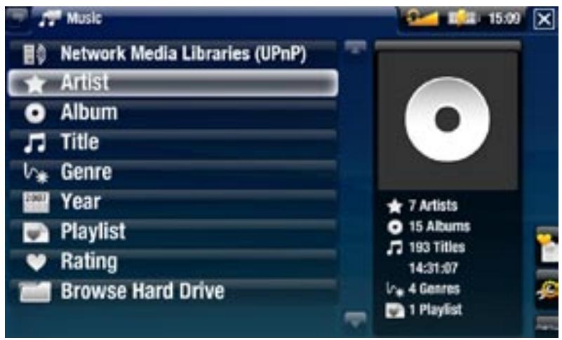 ARCHOS 605 - LA BIBLIOTHÈQUE MUSICALE - 1