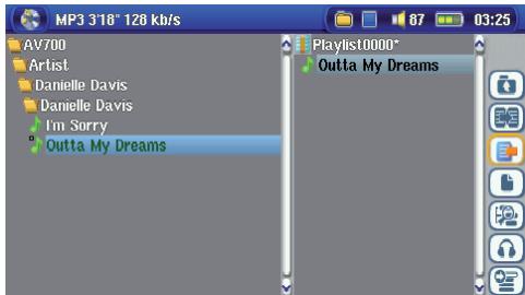 ARCHOS AV700 TV - Créer une liste musicale - 1
