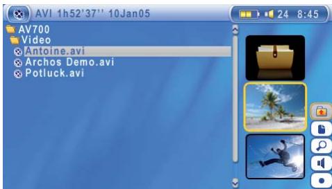ARCHOS AV700 TV - VIDÉO - Regarder des vidéos - 2