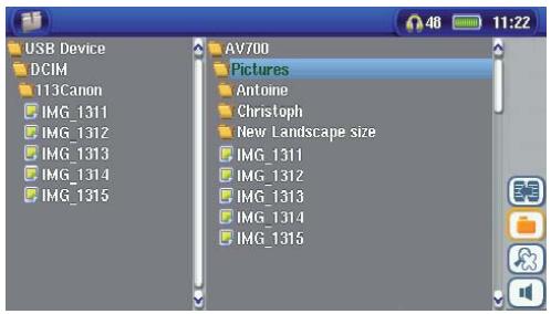 ARCHOS AV700 TV - méthodes permettent de copier des photos sur votre AV 700 TV : - 3