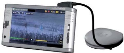 ARCHOS AV700 TV - 4) Connexion : connecter l'AV 700 TV au pod de connexion TV - 1