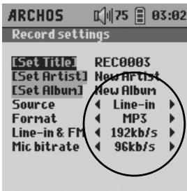 ARCHOS GMINI 220 - Ecran de configuration - 1