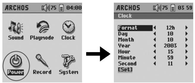 ARCHOS GMINI 220 - Changer les paramètres d'alimentation - 1
