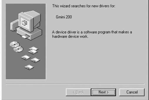 ARCHOS GMINI 220 - Add New Hardware Wizard - 1