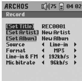 ARCHOS GMINI 220 - Enregistrer de la musique au format MP3 - 3