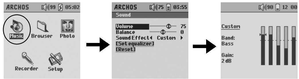 ARCHOS GMINI 220 - Changer les paramètres audio - 1