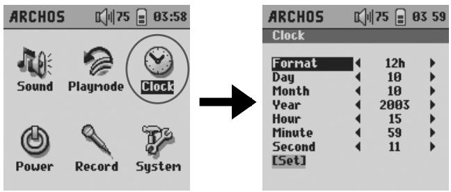 ARCHOS GMINI 220 - Régler l'horloge - 1