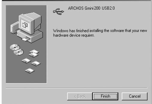 ARCHOS GMINI 220 - Add New Hardware Wizard - 1