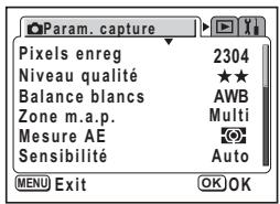 PENTAX OPTIO S30 - Exemple d'une opération de menu - 3