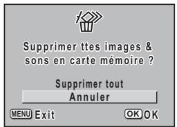 PENTAX OPTIO S30 - Suppression de toutes les images - 2