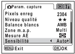 PENTAX OPTIO S30 - Exemple d'une opération de menu - 9