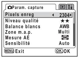 PENTAX OPTIO S30 - Exemple d'une opération de menu - 6