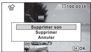 PENTAX OPTIO W90 - Suppression d'un fichier son - 1