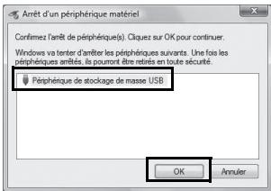 PENTAX OPTIO W90 - Sélectionnez [Périphérique de stockage de masse USB] puis cliquez sur [OK]. - 1