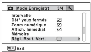 PENTAX OPTIO W90 - Appuyez sur le bouton MENU en mode. - 1