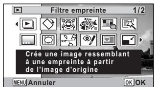 PENTAX OPTIO W90 - Utilisation du filtré emprénte - 2
