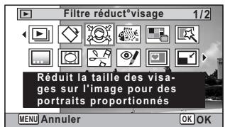 PENTAX OPTIO W90 - Traitement des images pour réduire les visages - 1