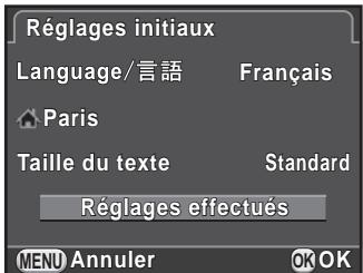 PENTAX K-500 - Appuyez sur le bouton de navigation (▼) pour déplacer le cadre sur et appuyez sur le bouton de navigation ▷. - 3