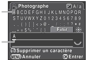 PENTAX K-500 - Réglage des informations sur le photographe - 2