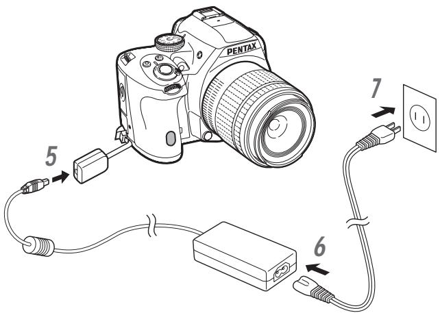 PENTAX K-500 - Utilisation de l'adaptateur secteur - 4