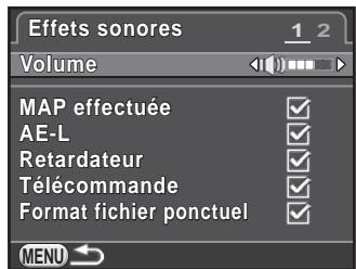 PENTAX K-500 - Réglage des effets sonores - 1