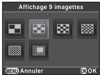 PENTAX K-500 - Utilisation du bouton de navigation (▲▼▲▶) pour sélectionner le style d'affichage. - 1