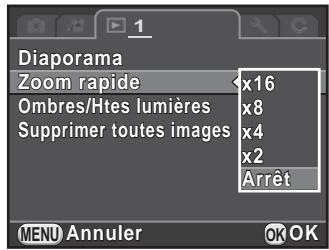 PENTAX K-500 - Réglage du mode d'affichage de la lecture - 1